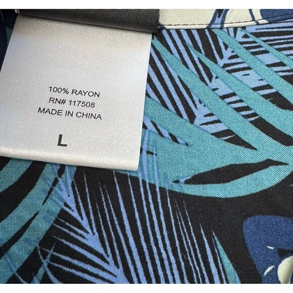 DISNEY Mickey Mouse Rayon Hawaiin Shirt Tropical Party Short Sleeve Black Large - Picture 7 of 8